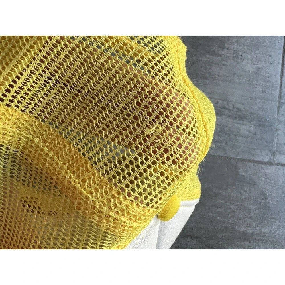 HELLO SUNSHINE Summer Beach Yellow Baby Toddler Trucker Hat 45-50cm 1-3 yrs NEW